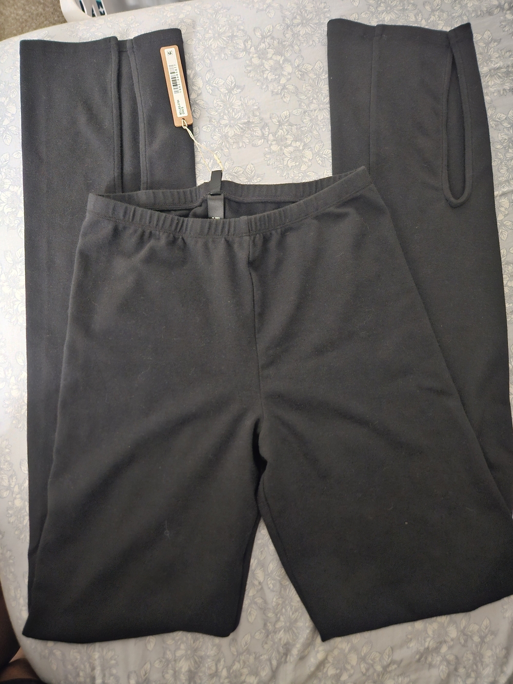 SKIMS Black Pull-On Leggings with Elastic Waist
